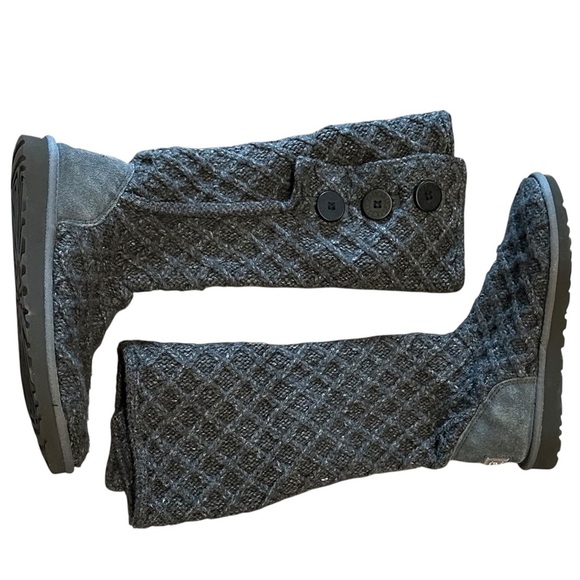 Women’s UGG Lattice Cardy Gray Boots Size 9 - Picture 3 of 9